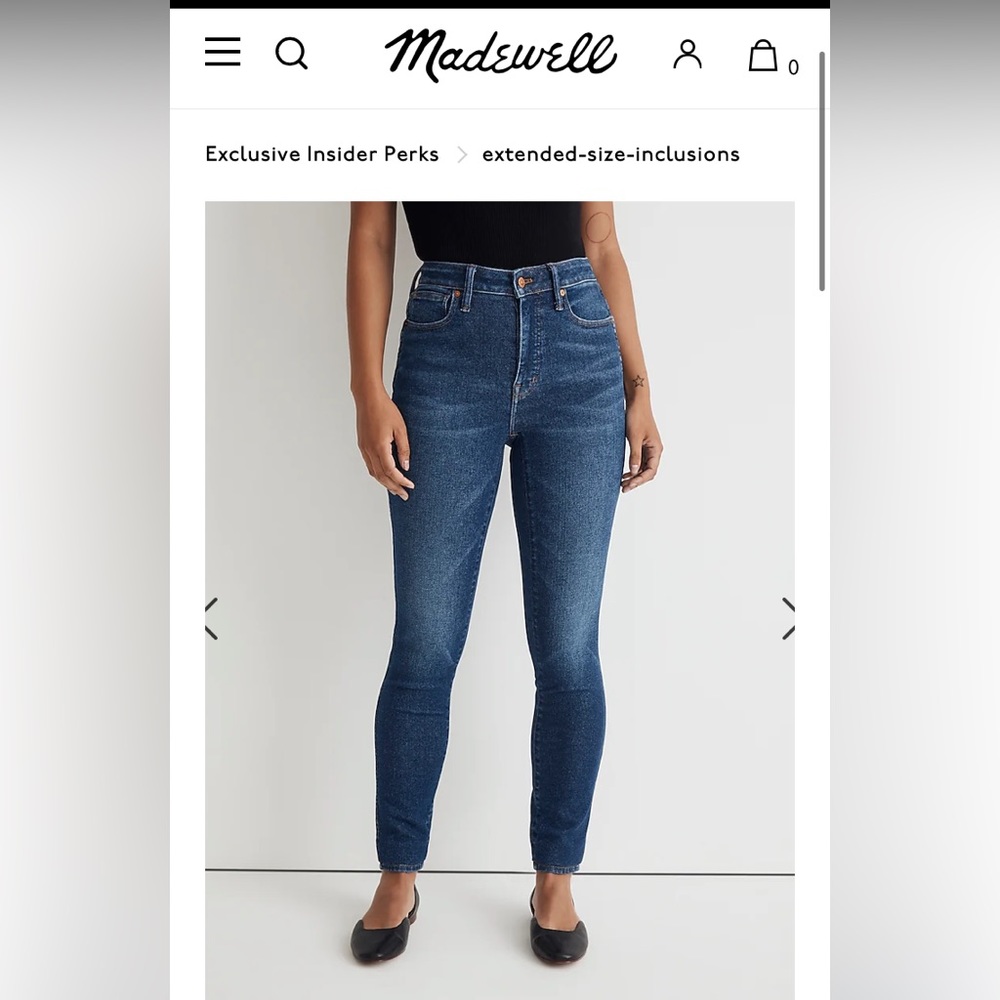 Madewell 10” high waist skinny jeans Size 25